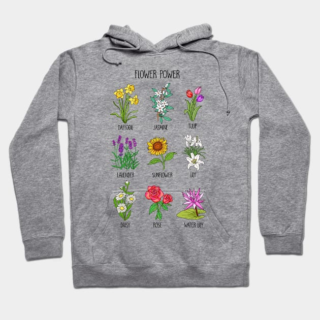 Botanical Flowers Hoodie by SuperrSunday